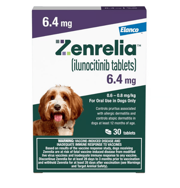 Zenrelia (ilunocitinib tablets) for Dogs, 6.4 mg, 30 Count