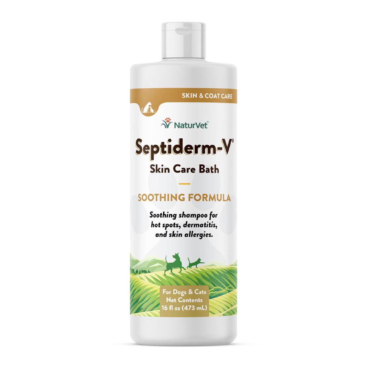 NaturVet Septiderm V Bath for Dogs and Cats, 16 oz