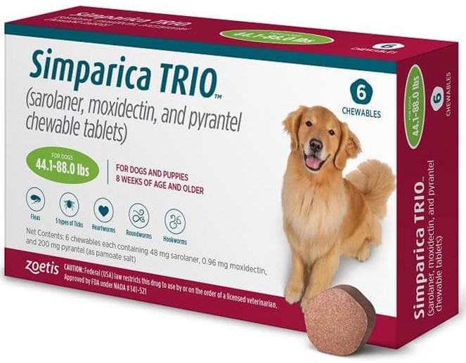 Simparica Trio Chewable Tablet for Dogs