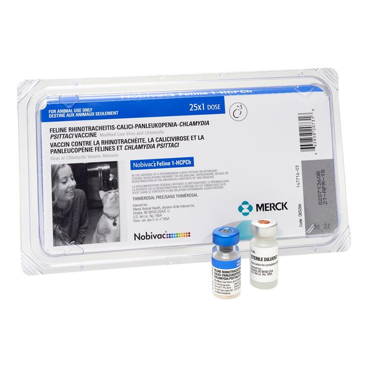 Nobivac Feline 1 HCPCh Vaccine, 25 single doses. Click to expand image