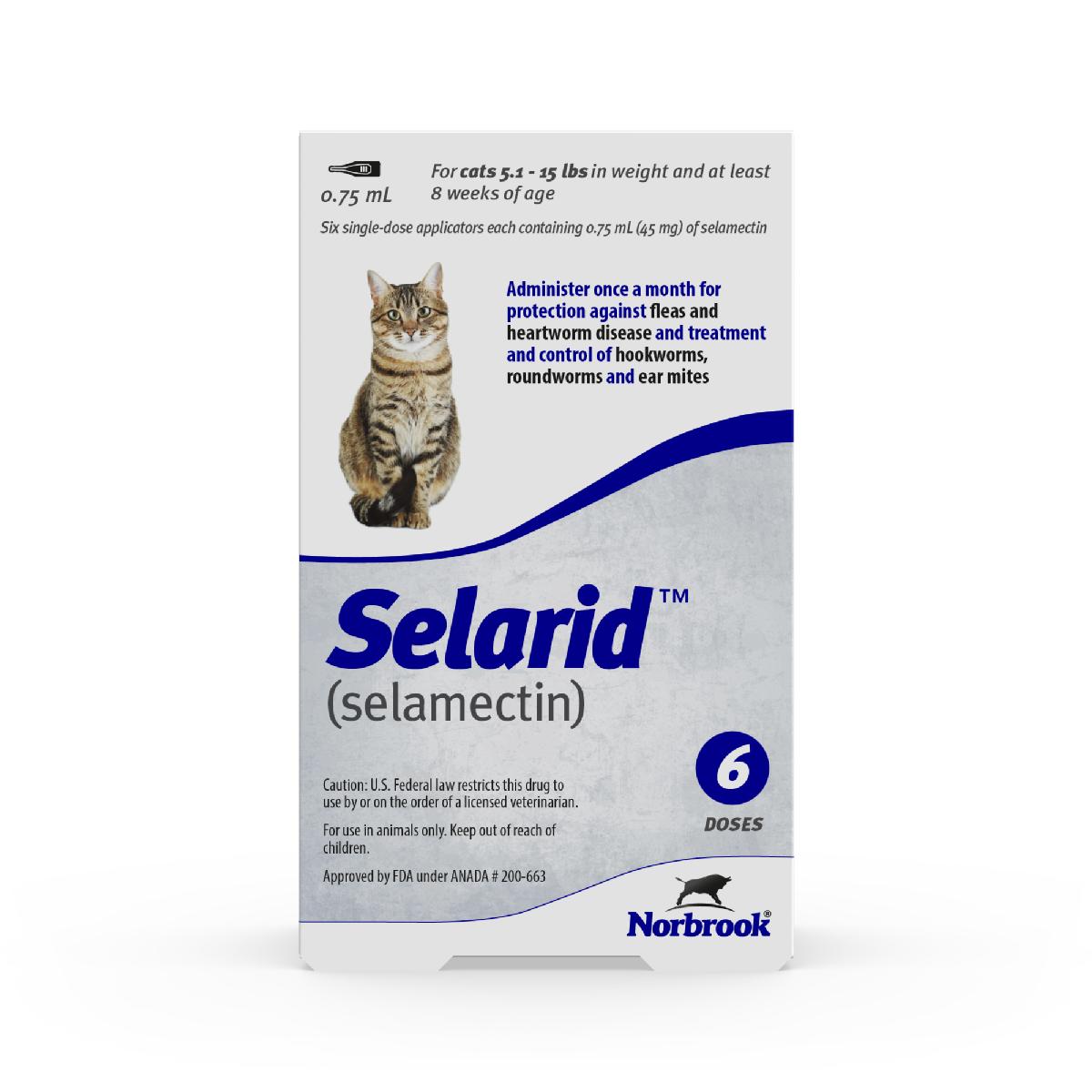 Product Selarid (selamectin) Topical Parasiticide for Cats 5.115 lbs